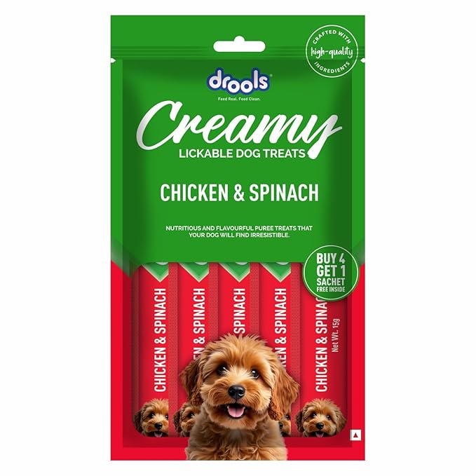 Drools Dog Treats, Creamy Chicken & Spinach 5 Sticks Tasty